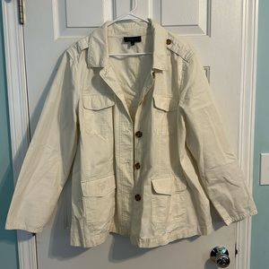 Talbots Cream Light Weight Jacket